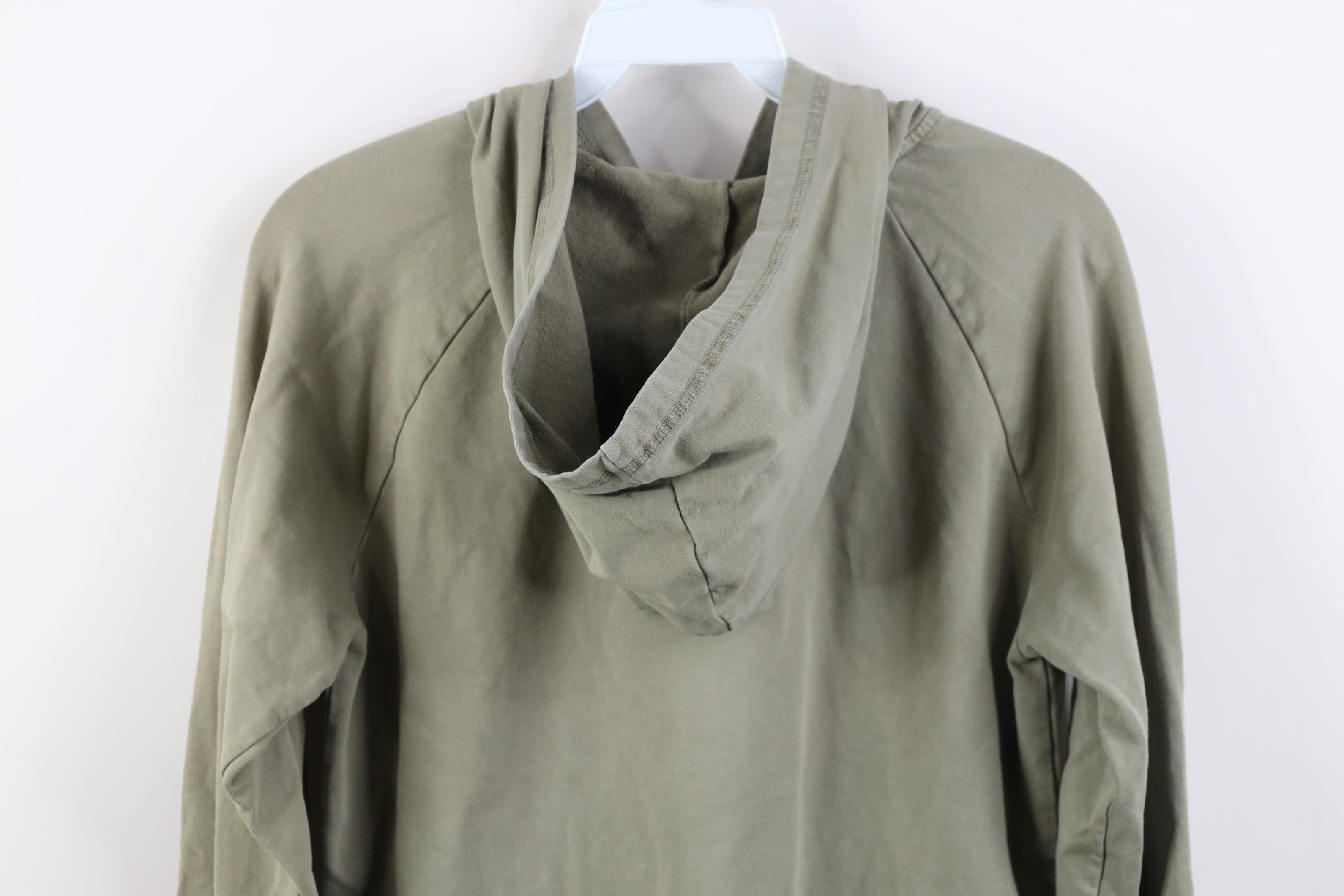 Vintage Vintage 90s Satori French Terry 1/4 Zip Hoodie Green USA Size M / US 6-8 / IT 42-44 - 12 Thumbnail