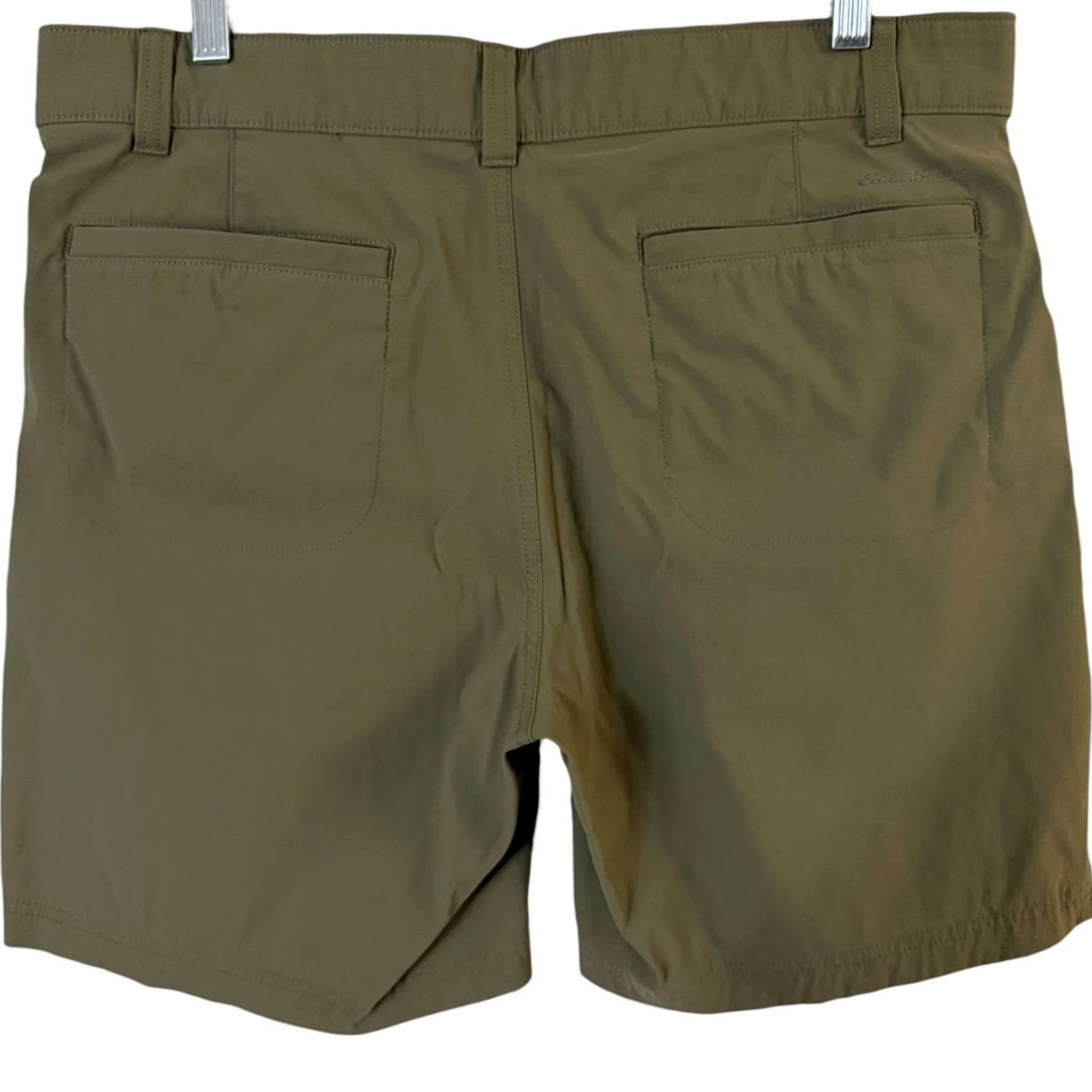 Eddie Bauer Eddie Bauer Horizon Guide Wander Shorts Men's 35 Hiking Outdoors Water-Repellant Green Nylon Spandex Chino Pockets UPF-50 Summer Spring Fall Size US 35 - 4 Thumbnail