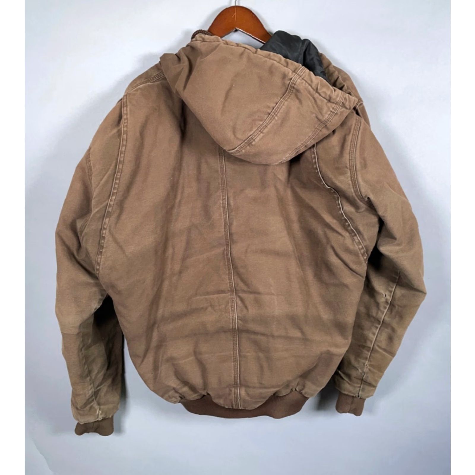 Vintage Berne Distressed Canvas Zip Up Jacket Adult Large Brown Hooded Jobsite 12 Size US L / EU 52-54 / 3 - 2 Thumbnail