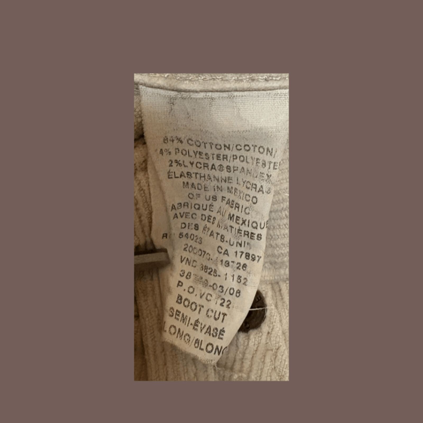 Gap × Vintage VTG Bootcut Pants | GAP Cream Corduroy | Y2K Neutral Vibe Size 29" - 2 Thumbnail