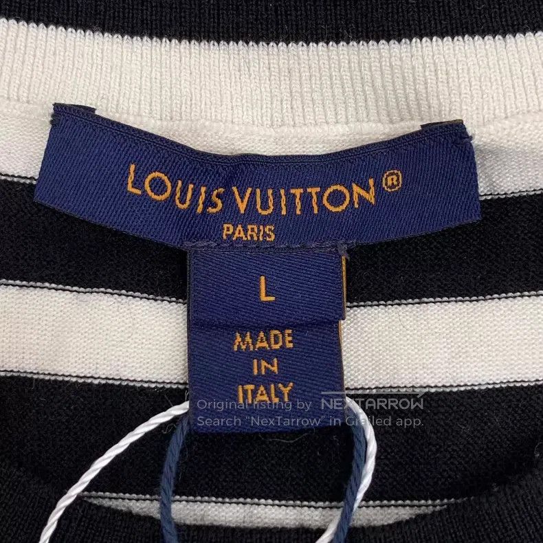 Louis Vuitton Louis Vuitton Black and white striped crewneck wool knit s Size L / US 10 / IT 46 - 6 Thumbnail