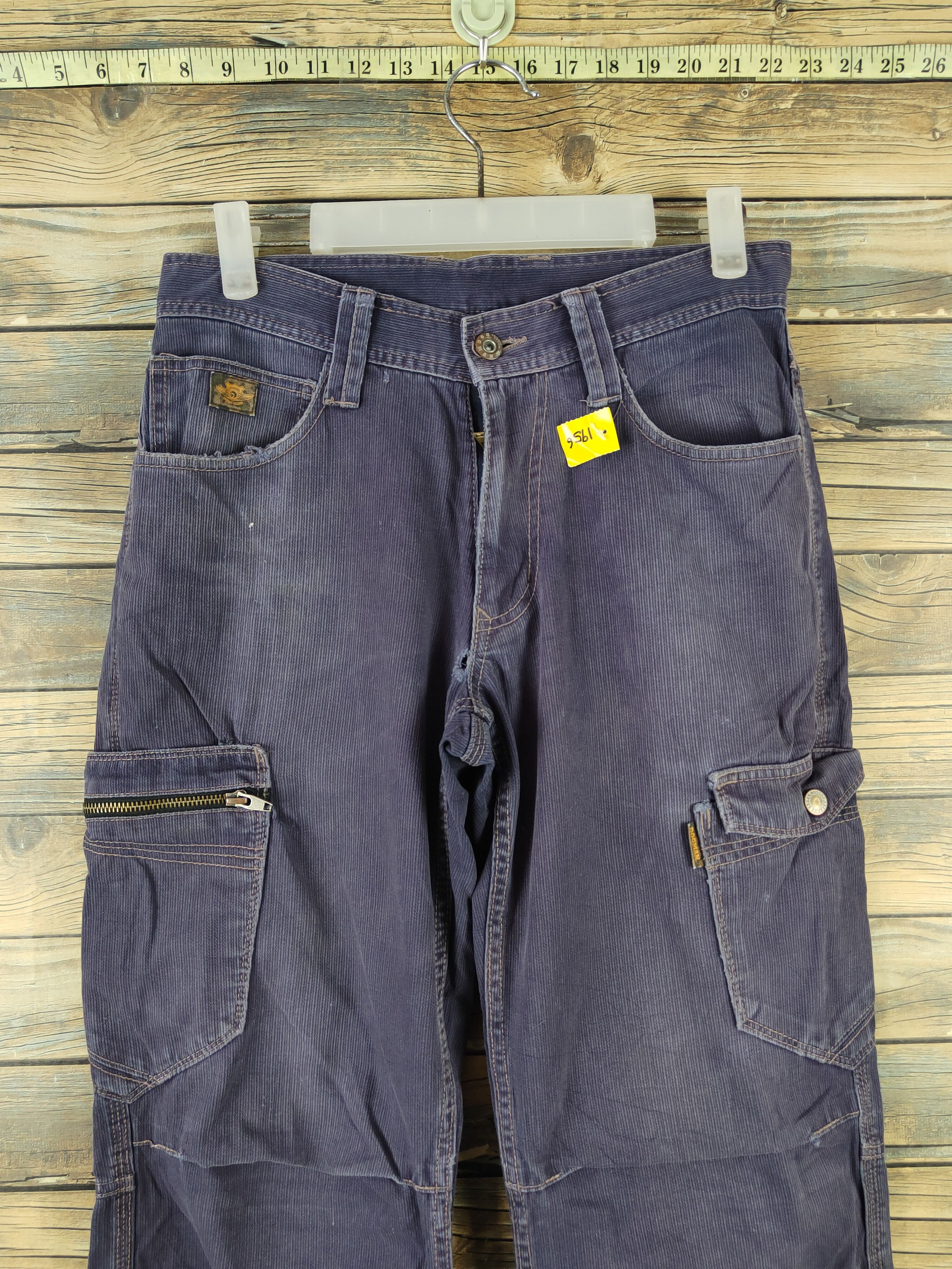 Japanese Brand DL Dogman Purple Faded Multipocket Cargo Pants #1956 Size US 29 - 2 Thumbnail
