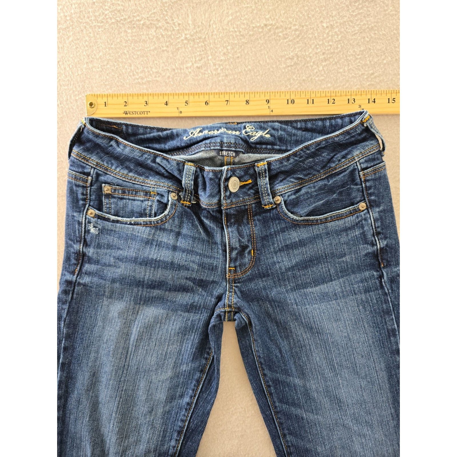 American Eagle Outfitters American Eagle Jeans Womens Size 6 Long Stretch Slim Boot Size 28" / US 6 / IT 42 - 2 Thumbnail