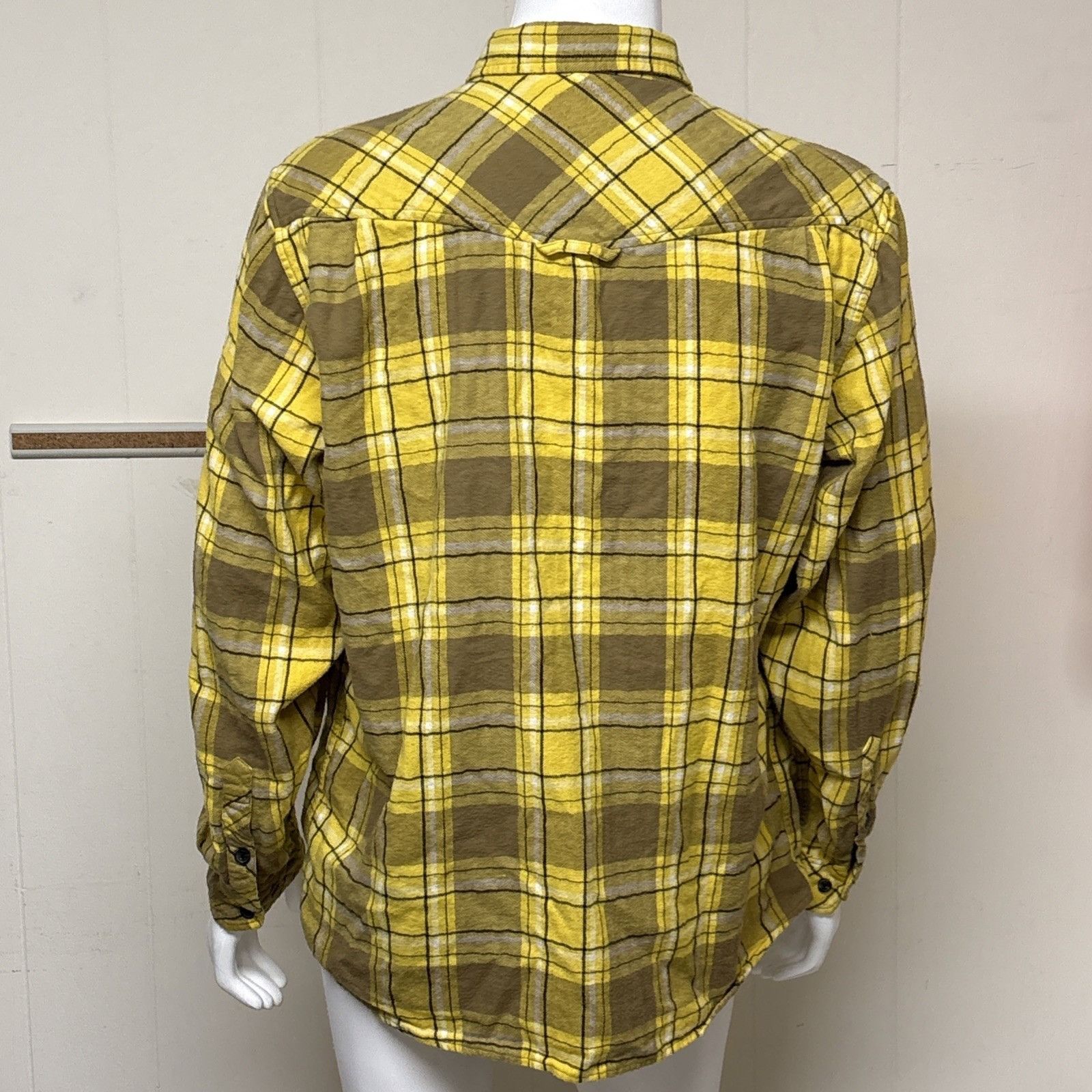 Other MR BALLEN Shirt Mens XL Yellow Black Plaid Flannel Strange D Size US XL / EU 56 / 4 - 3 Thumbnail