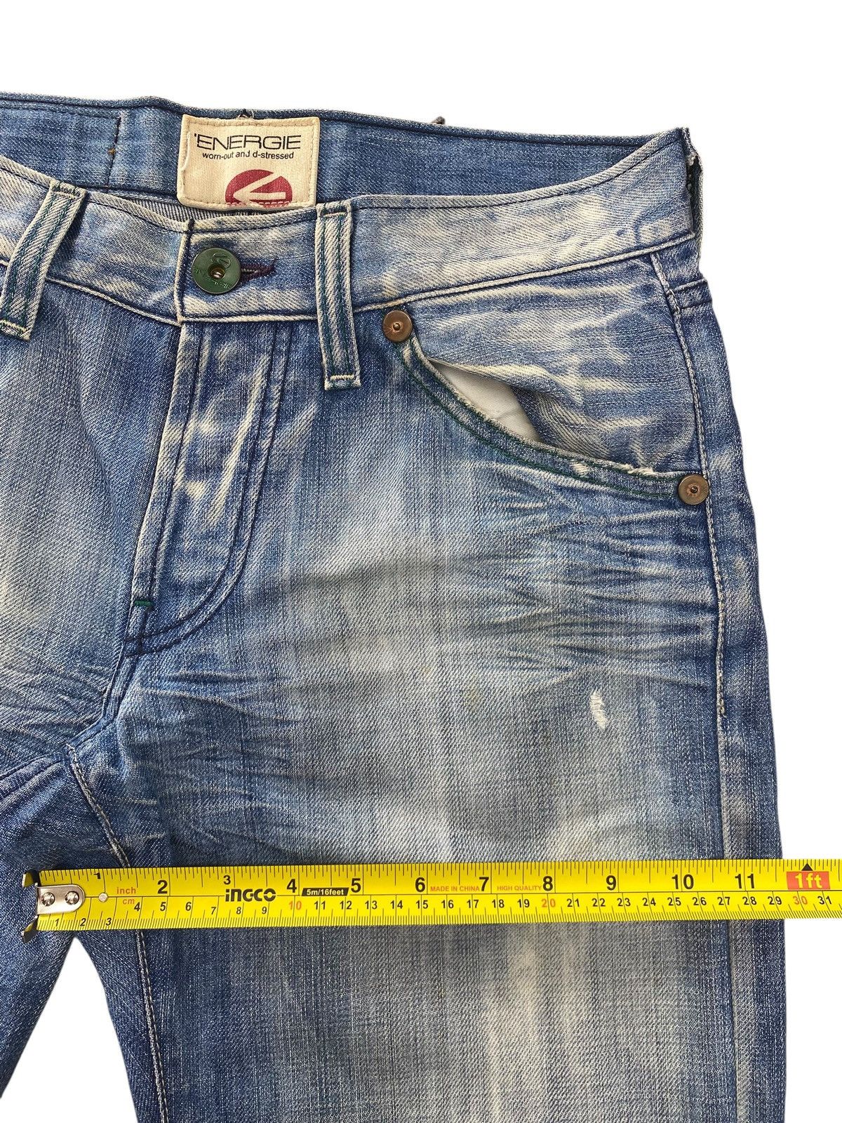 Energie Energie Light Wash Whiskered Style Rilexed Fit Leg Jeans Size US 30 / EU 46 - 7 Thumbnail