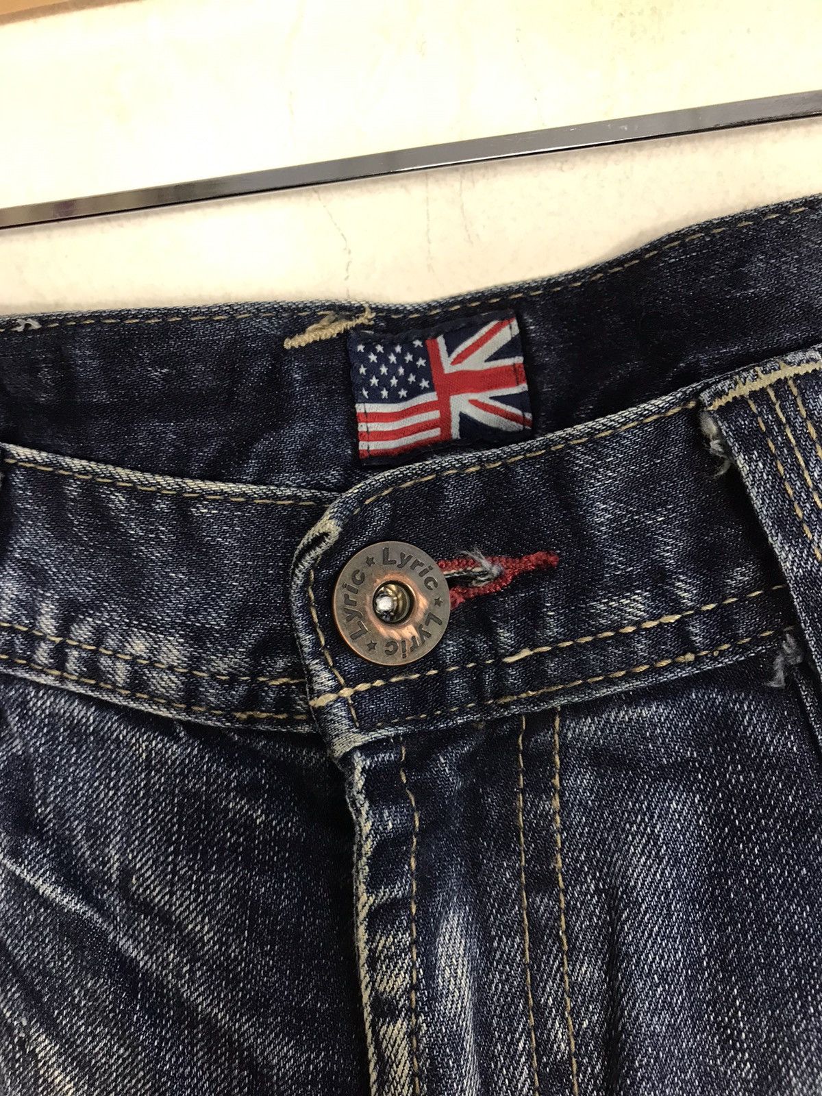 Japanese Brand Hype 90s Lyric Whisker Indigo Denim Straight Cut Size US 33 - 5 Thumbnail
