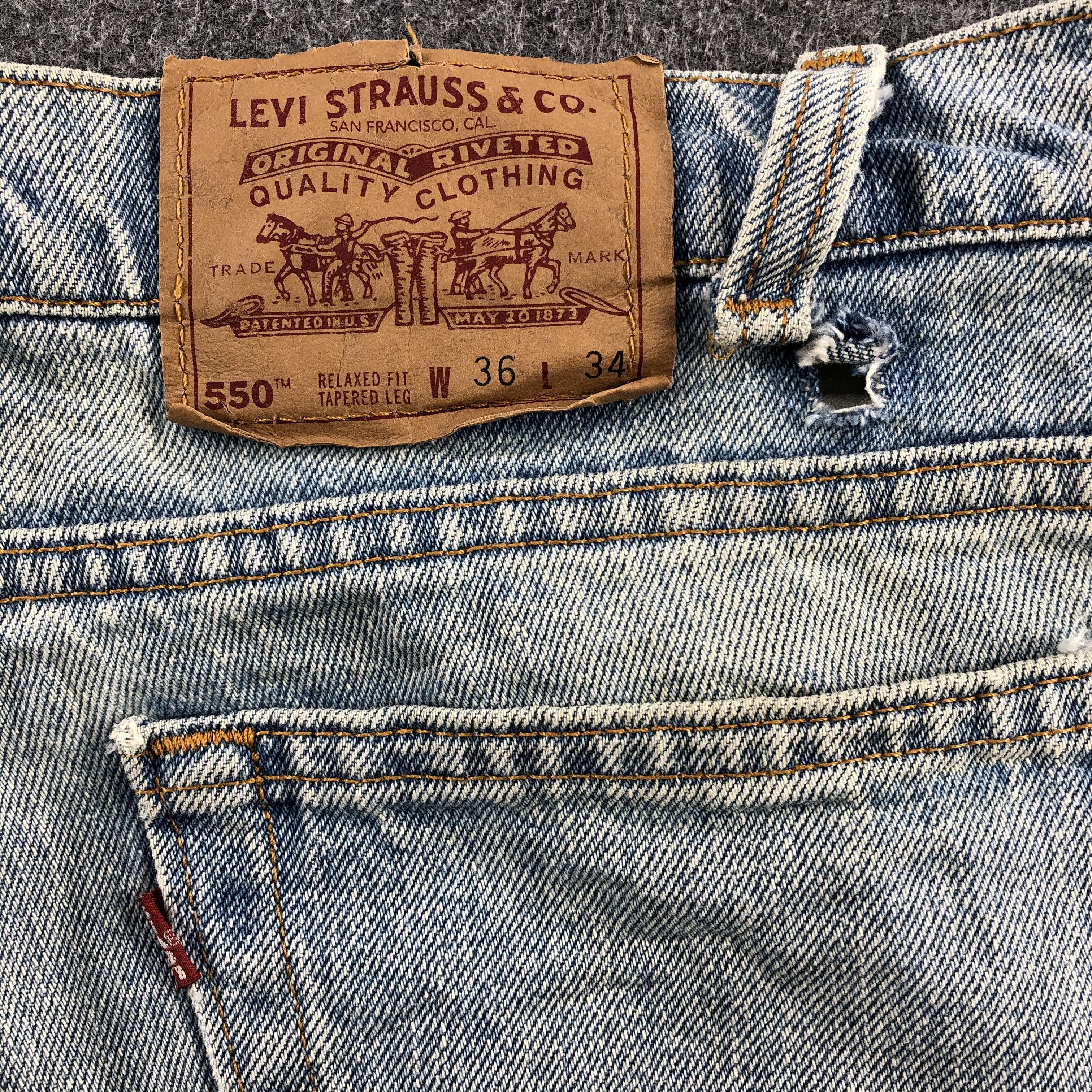 Levi's Vintage 90s Light Wash Levis 550 Jeans-JM1027 Size US 36 / EU 52 - 5 Thumbnail