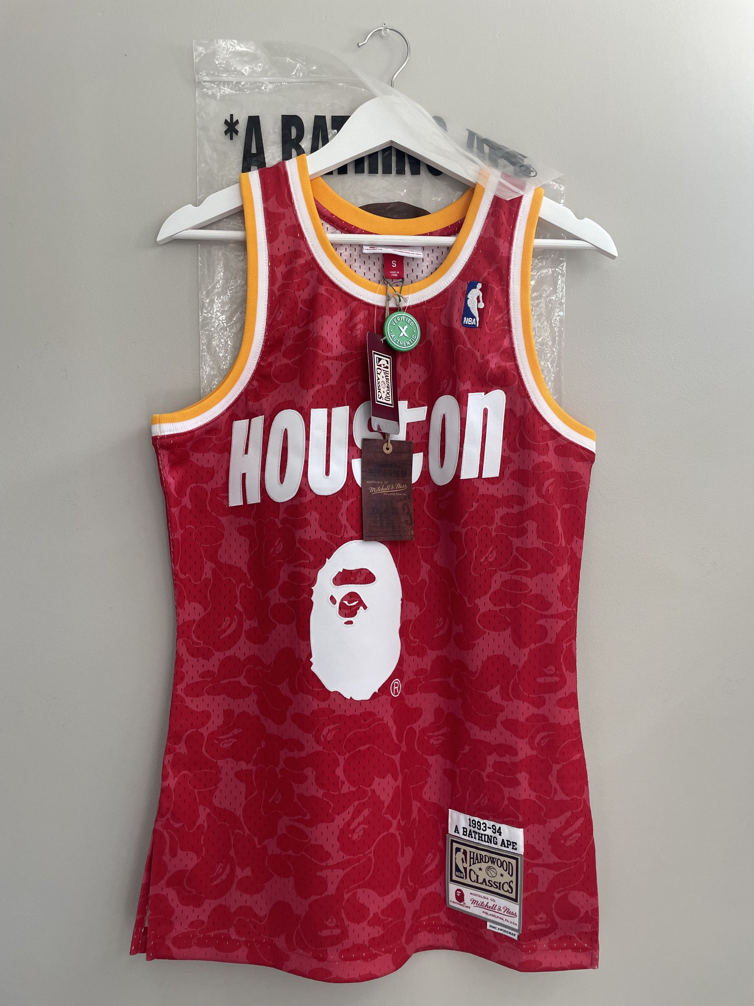 Bape Bape x Mitchell & Ness Houston Rockets Swingman Jersey | Grailed