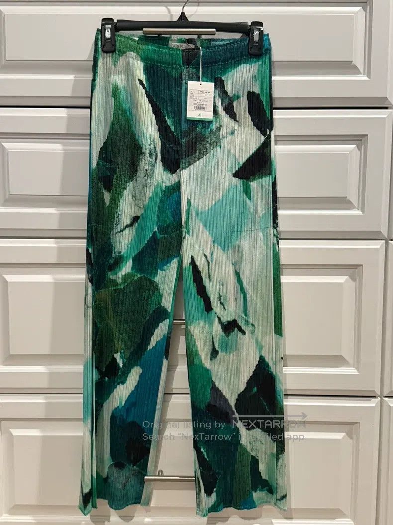 Issey Miyake Issey Miyake Floral Split Straight-Leg Pants Size 26" / US 2 / IT 38 - 1 Thumbnail