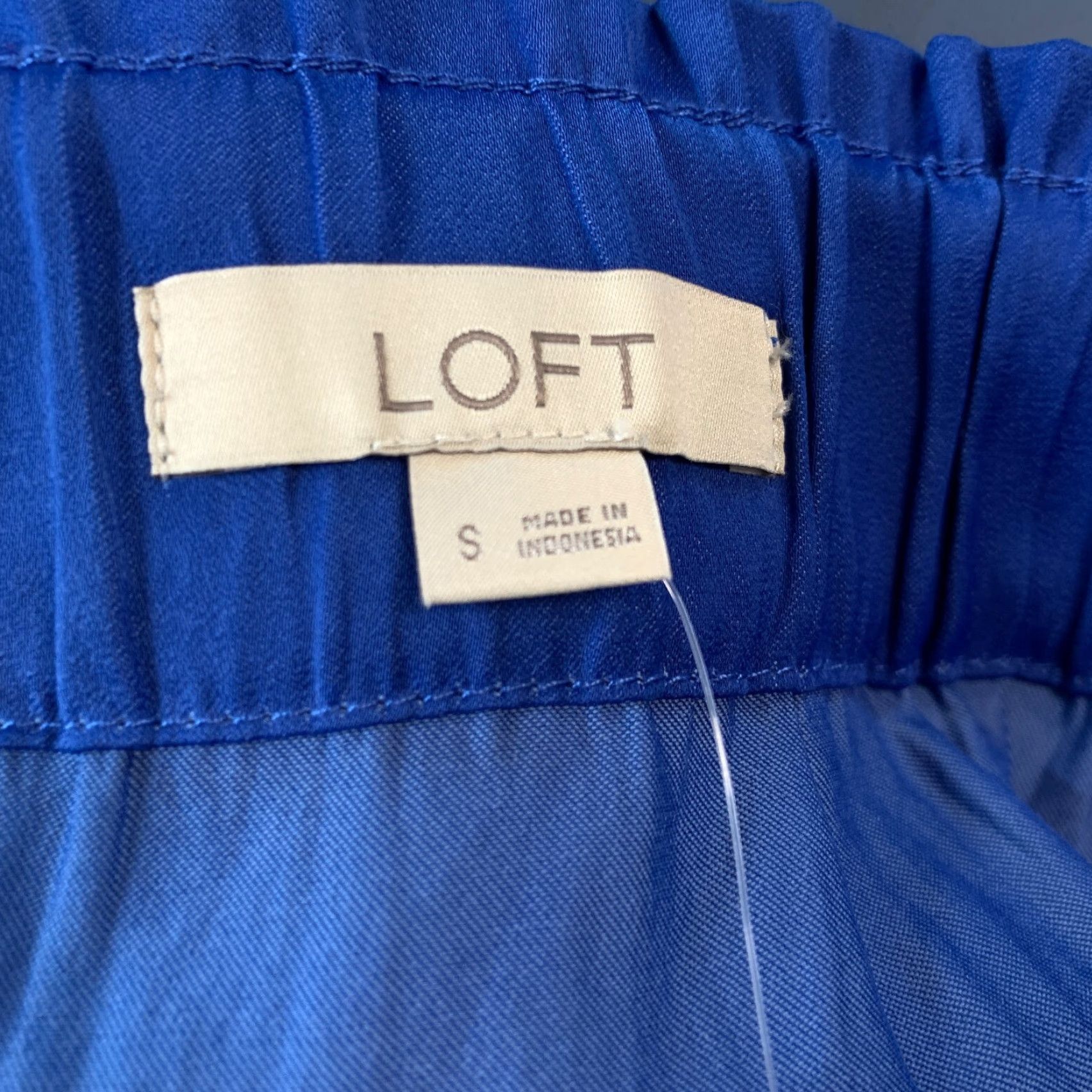 Loft VINTAGE LOFT Blue A-Line Pull On Skirt Womens Small NWT 29x28 Size 28" / US 6 / IT 42 - 6 Thumbnail