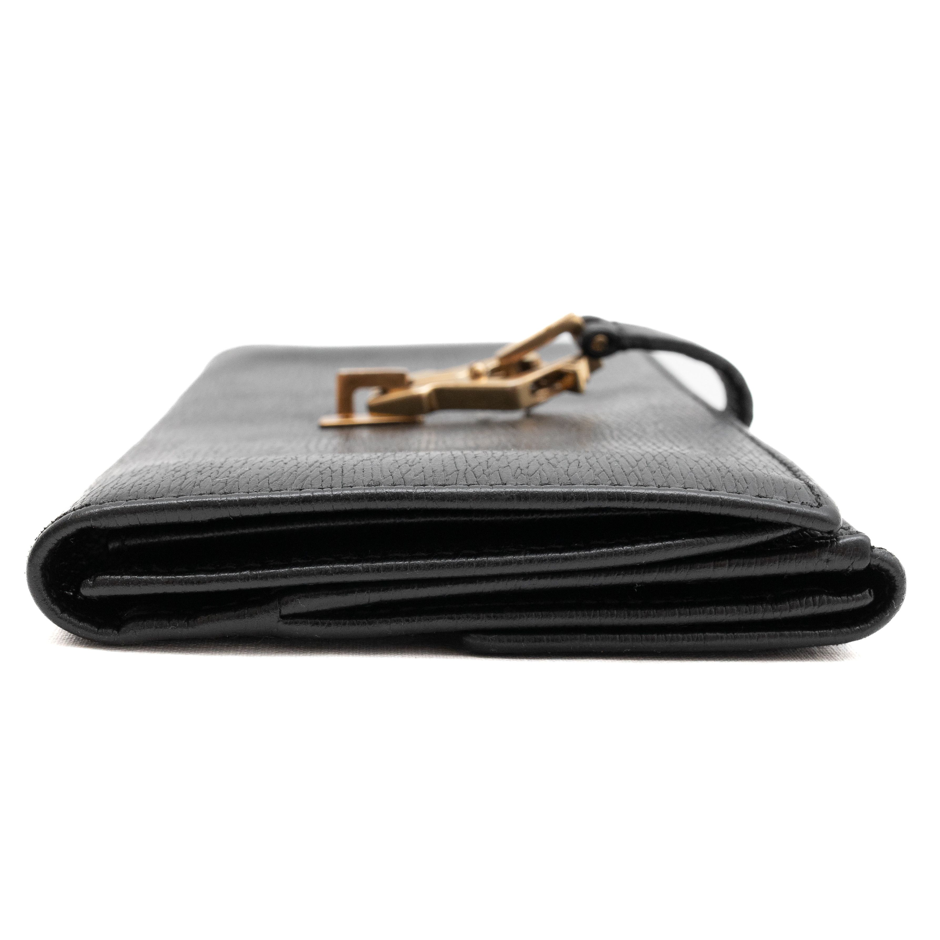 Gucci GUCCI Jackie Black Grained Leather Bifold Wallet Size ONE SIZE - 5 Thumbnail