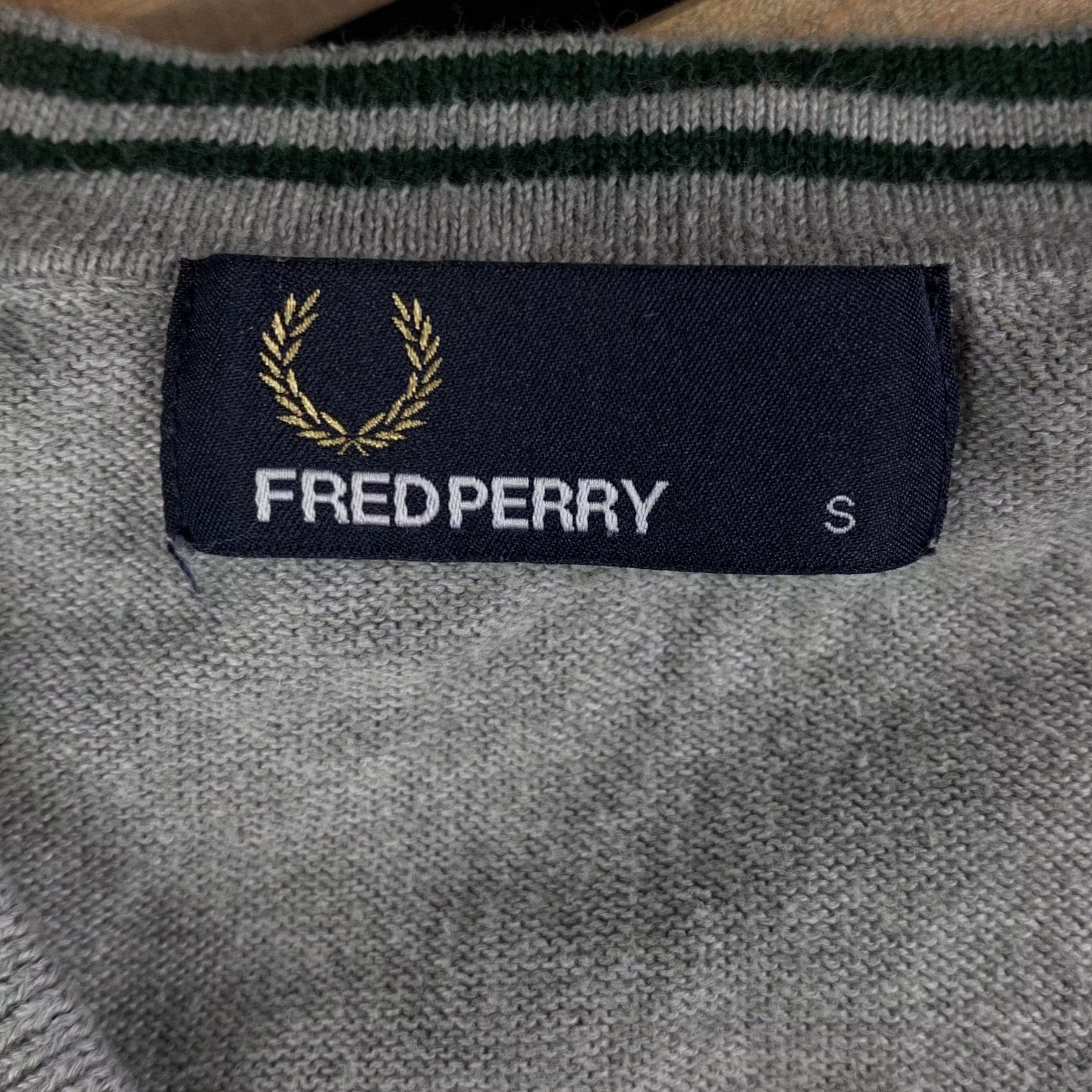 Fred Perry Mens Jumper Long Sleeve V-Neck Fred Perry Size S Size US S / EU 44-46 / 1 - 4 Thumbnail