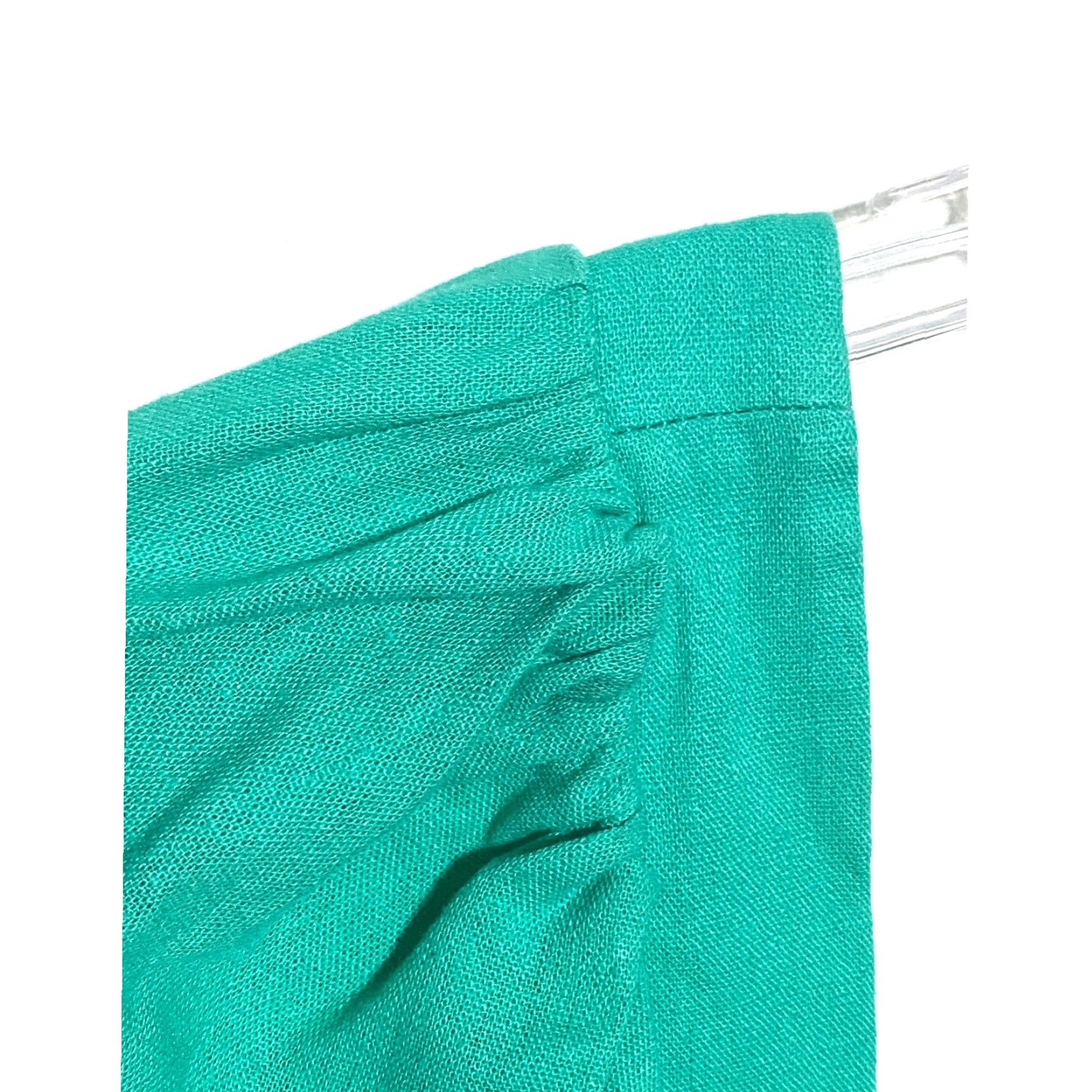 Vintage Draper James Square Neck Puff Sleeve Teal Dress Womens 2XL Classic Preppy Spring Mini Linen Rayon Lined Zip Back Gelend Size XXL / US 16-18 / IT 52-54 - 2 Thumbnail