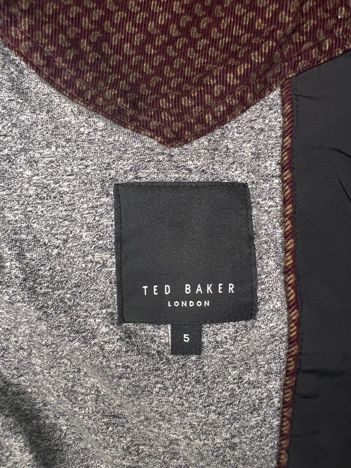 Ted Baker Ted Baker London Men's Black Corduroy Collar Quilted Jacket Size US L / EU 52-54 / 3 - 17 Thumbnail