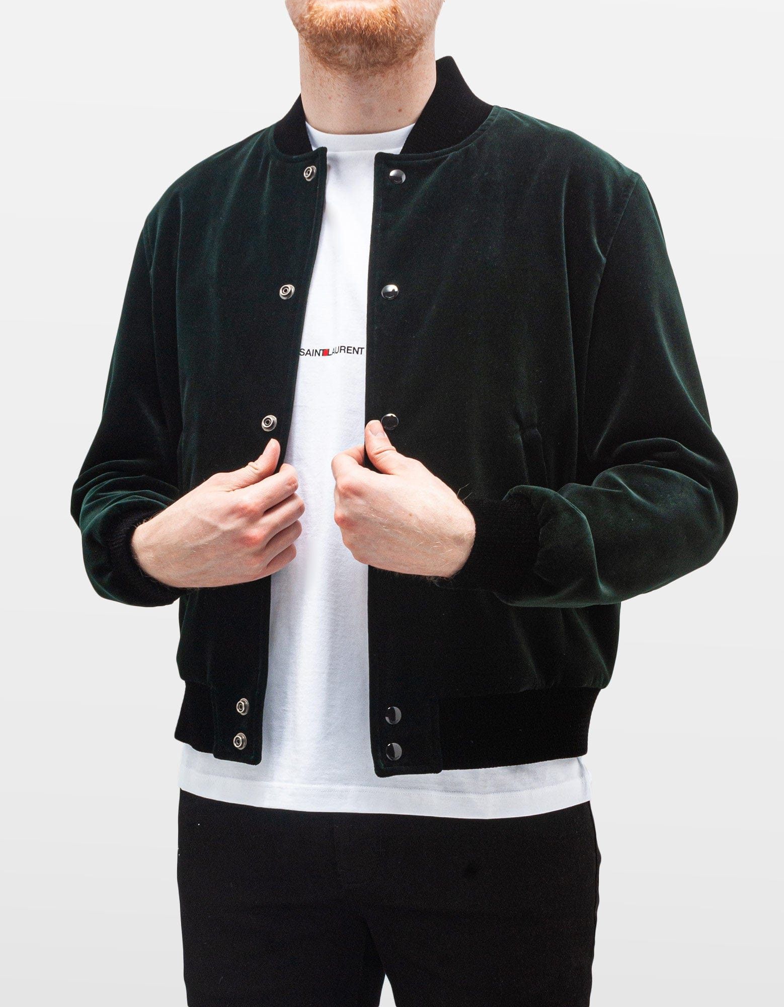 Saint Laurent Paris Saint Laurent Green Velvet Teddy Jacket Size US M / EU 48-50 / 2 - 5 Thumbnail