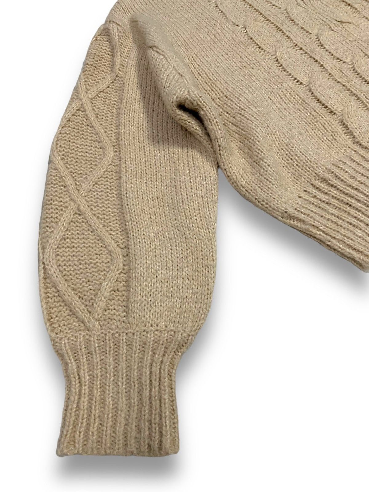 Japanese Brand Vintage Japanese Brand Oversized Cable Knitted Sweater Size ONE SIZE - 7 Thumbnail