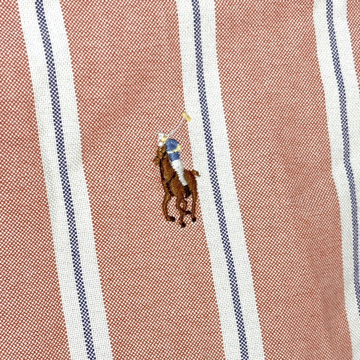Polo Ralph Lauren × Ralph Lauren × Vintage Vintage Ralph Lauren Oxford Striped Shirt Short Sleeve ( L ) Size US L / EU 52-54 / 3 - 4 Thumbnail