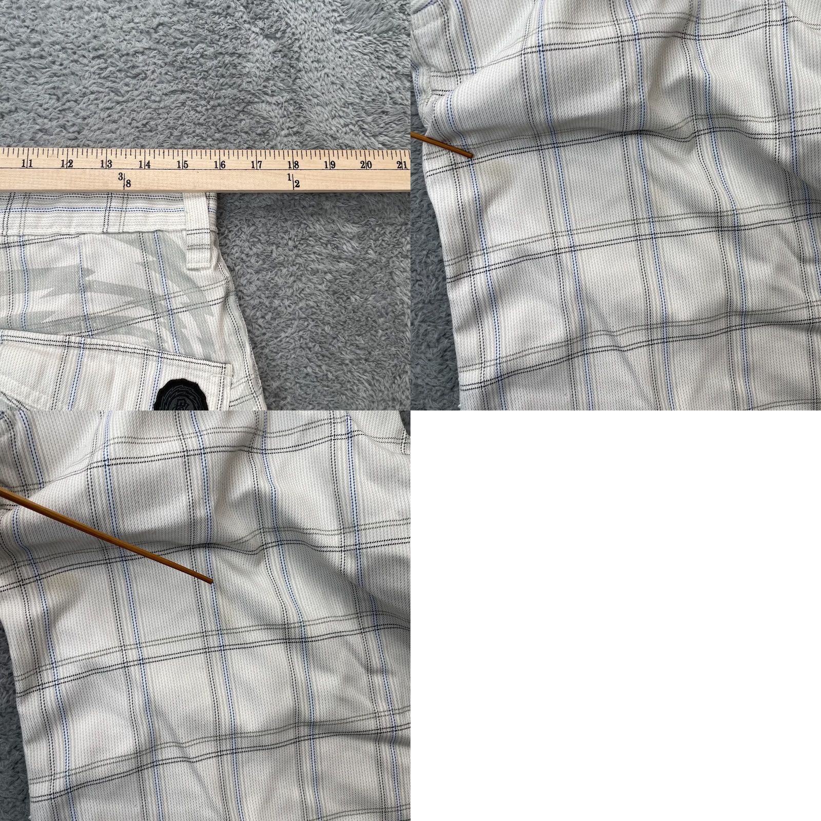 Rip Curl VTG Rip Curl Shorts Mens M White Plaid Chino Casual Preppy Size US 31 - 8 Thumbnail