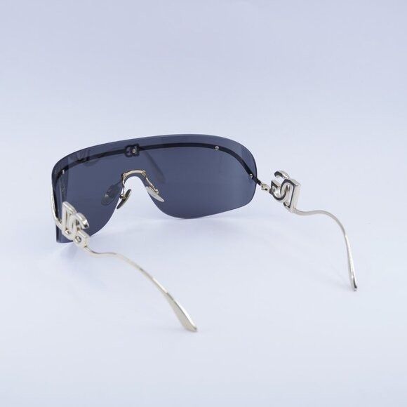 Dolce & Gabbana Dolce & Gabbana DG2320 02/87 Sunglasses Shiny Gold Shield Size ONE SIZE - 9 Thumbnail