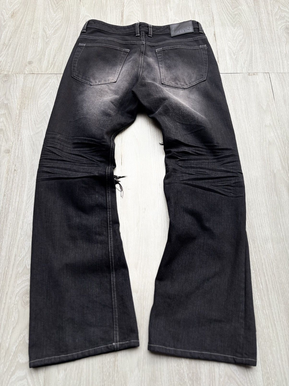 Tornado Mart MENS BIGI distressed lace up jeans Size US 29 - 6 Thumbnail