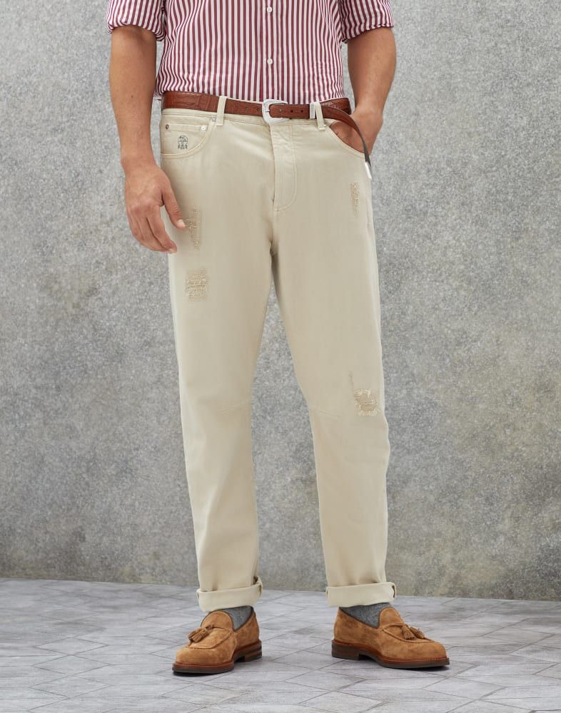 Brunello Cucinelli o1w1db10924 Pants in Beige Size US 36 / EU 52 - 1 Thumbnail