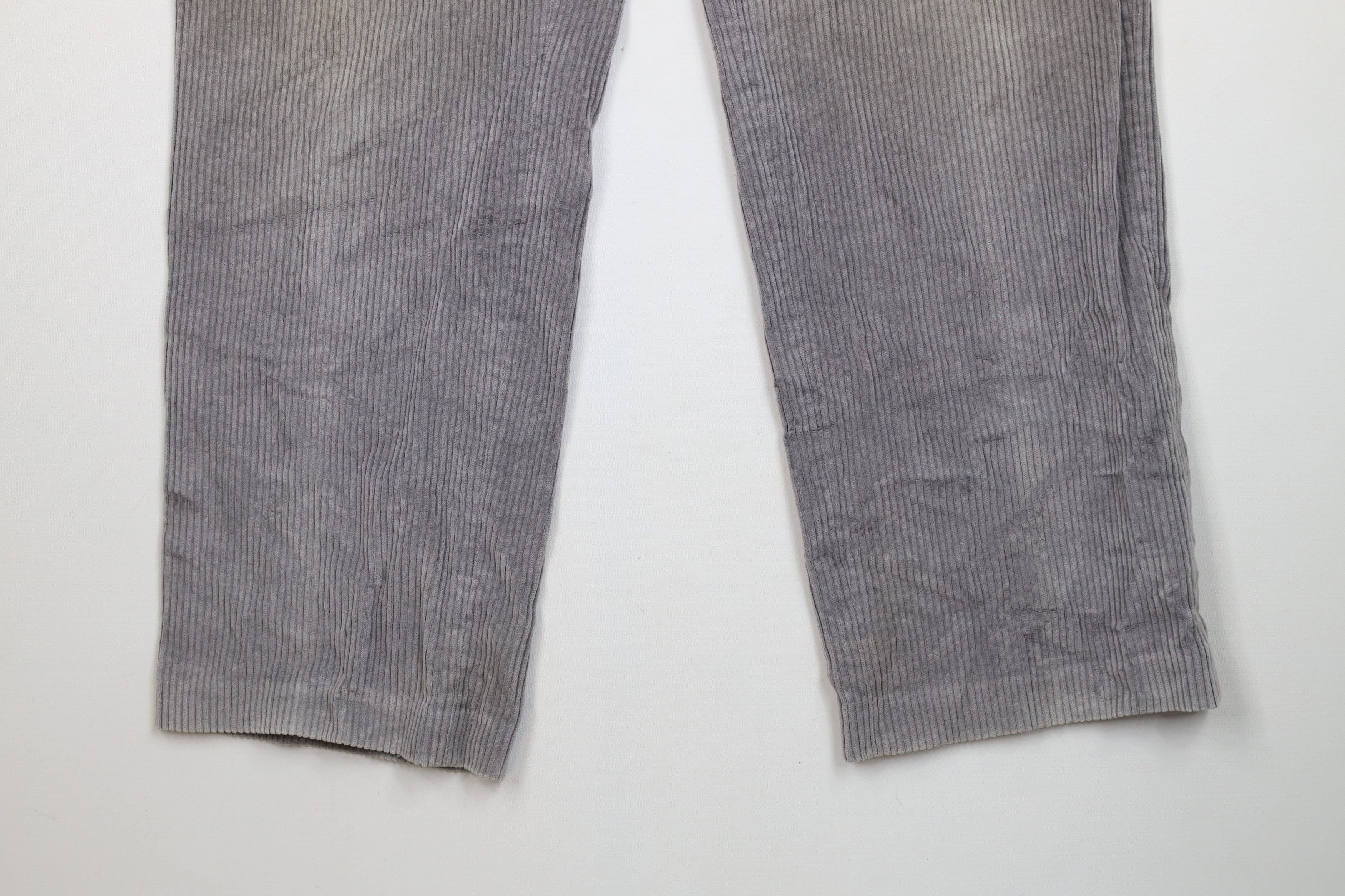 Lands' End × Vintage Vintage 70s Lands End Heavy Wide Leg Corduroy Pants Gray USA Size US 38 / EU 54 - 4 Thumbnail