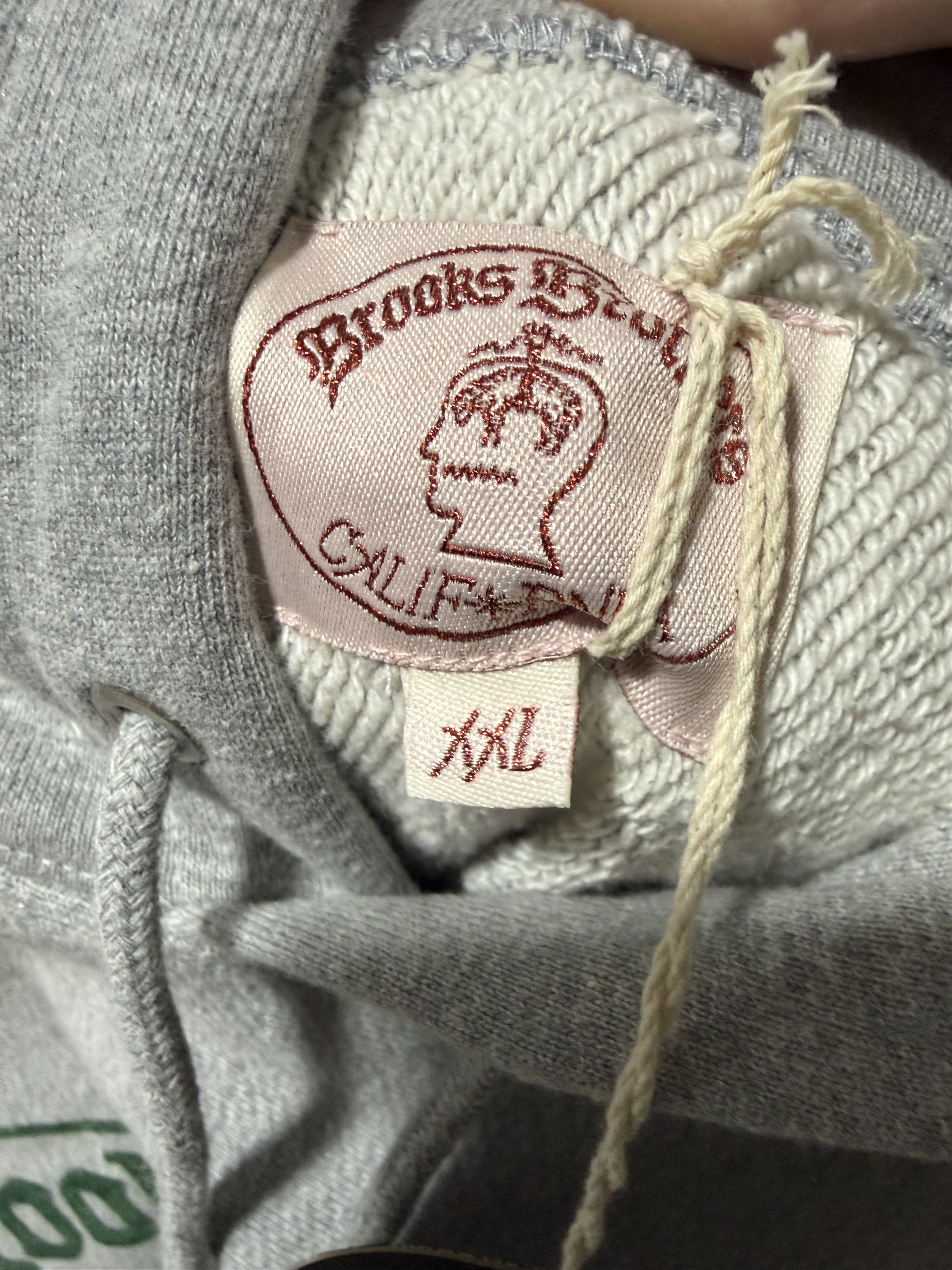Brain Dead Brain Dead x Brooks Brothers California Logo Hoodie 'Grey' Size US XXL / EU 58 / 5 - 2 Thumbnail