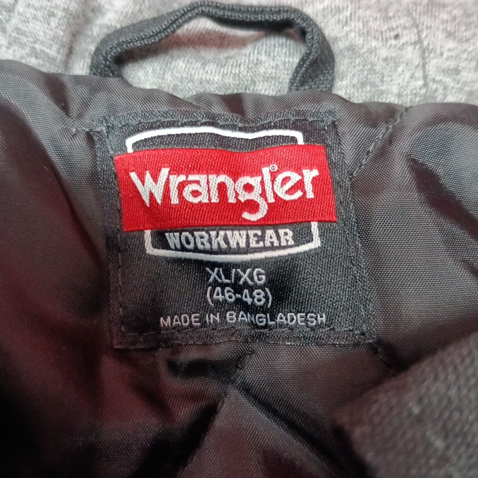 Wrangler Wrangler Shirt Jacket Quilt Lined Black Men's XL Canvas Hood Size US XL / EU 56 / 4 - 4 Thumbnail