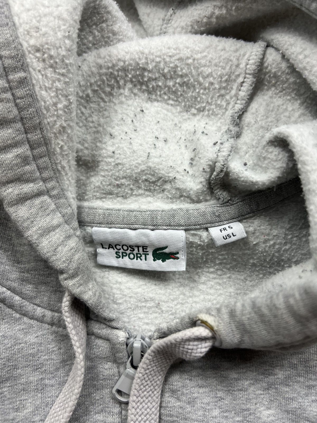 Lacoste × Vintage 90’s LACOSTE SPORT BIG LOGO ZIP HOODIE Y2K RETRO Size US L / EU 52-54 / 3 - 5 Thumbnail