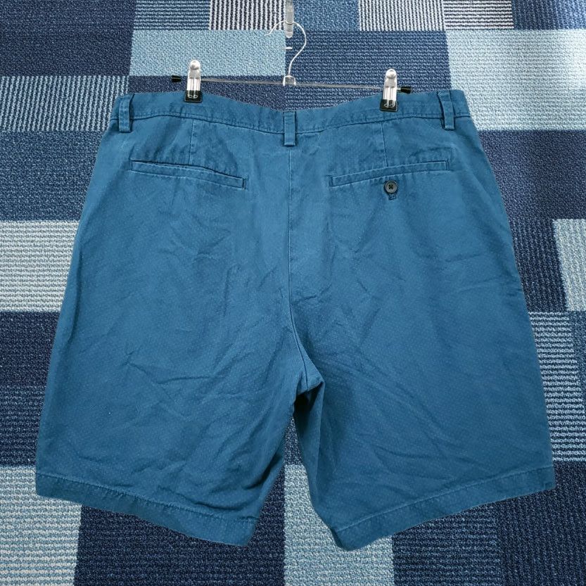 Banana Republic Banana Republic Shorts Mens 35 Blue Aiden Bermuda Mid Rise Polka Dots Cotton Shirt Size US 35 - 1 Thumbnail