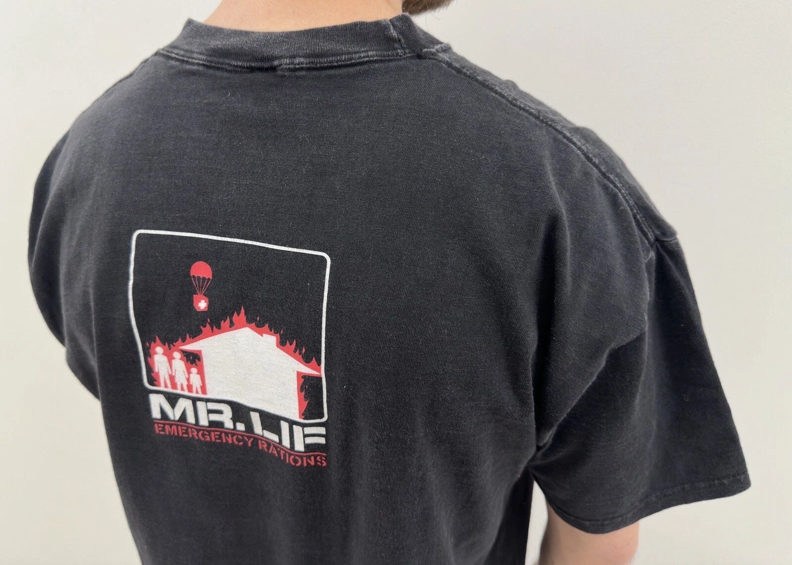 Hanes Vintage Mr. Lif Emergency Rations Shirt Faded Mens Hip Hop Size US L / EU 52-54 / 3 - 7 Thumbnail