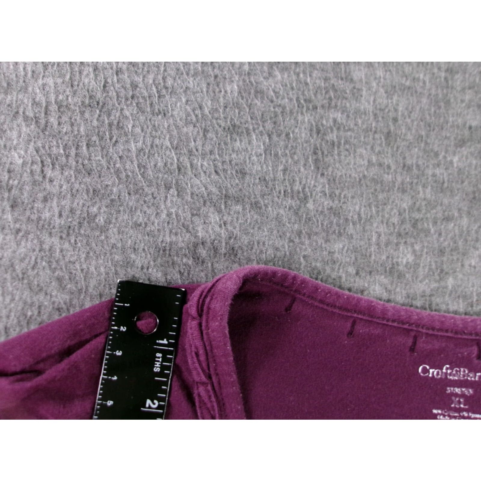 Croft & Barrow Croft Barrow Blouse Top Women XL Purple Base Layer Capsule Everyday Casual Size XL / US 12-14 / IT 48-50 - 4 Thumbnail
