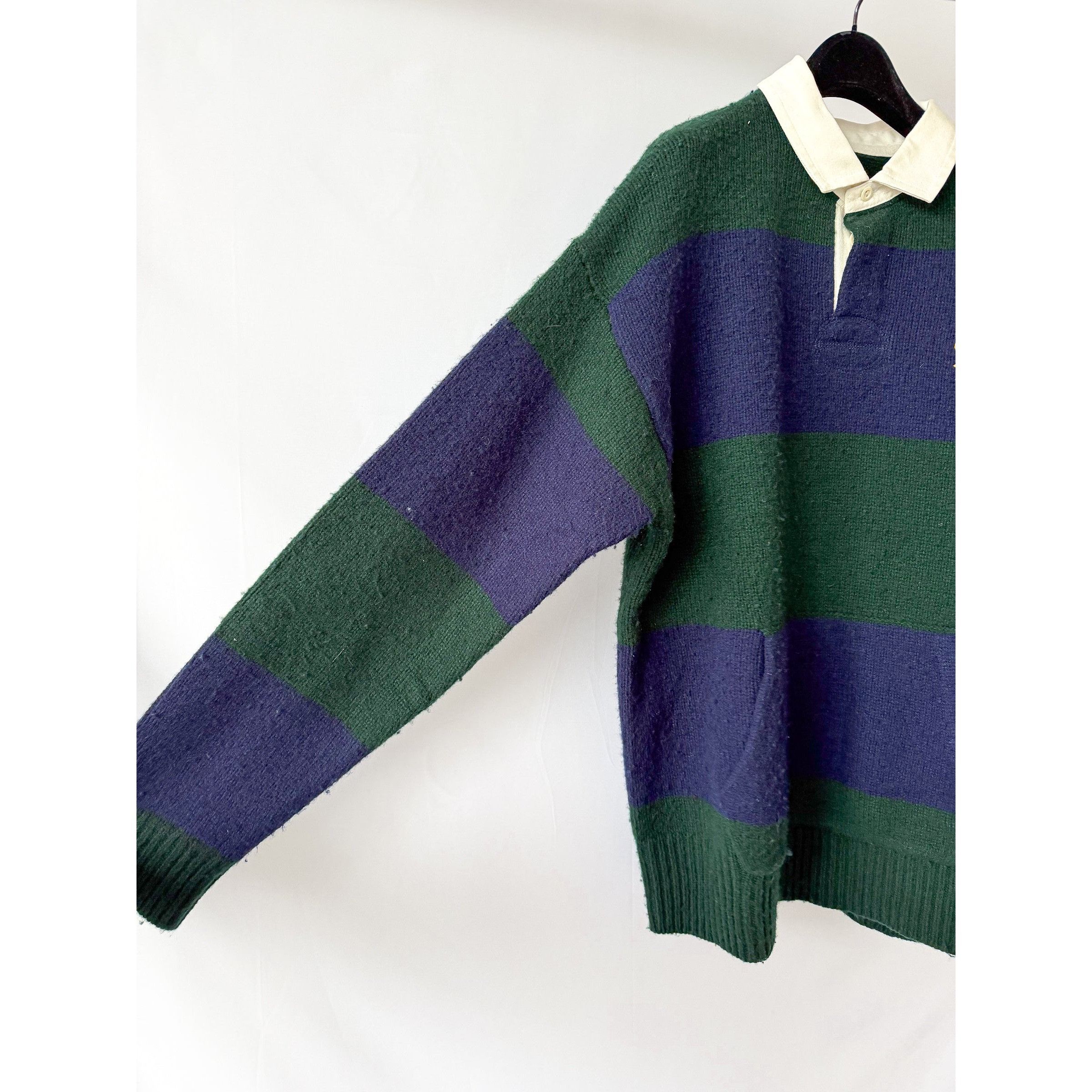 Polo Ralph Lauren Ralph Lauren Polo Striped Wool Cashmere Rugby Jumper Size US XXL / EU 58 / 5 - 5 Thumbnail