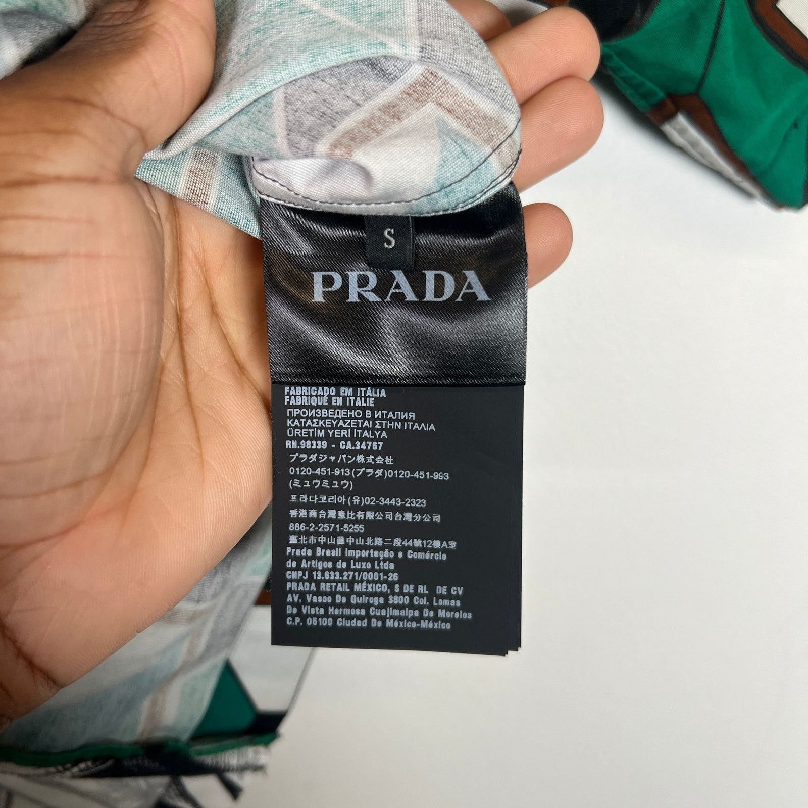 Prada Prada Green/White Double Match Button-Up Shirt Size S Size US S / EU 44-46 / 1 - 5 Thumbnail