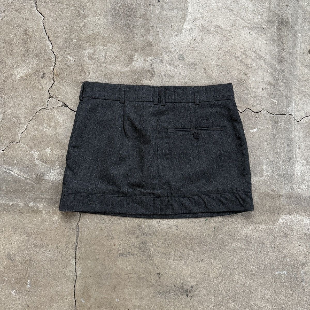 Vintage Vintage OfficeCore Lui Gray Mini Skirt Size 25" / US 0 / IT 36 - 2 Thumbnail