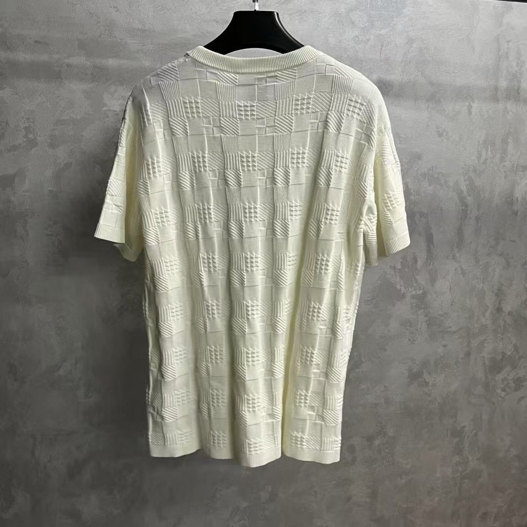 Louis Vuitton Louis Vuitton 2024 White Letter Jacquard T-shirt Size US L / EU 52-54 / 3 - 5 Thumbnail