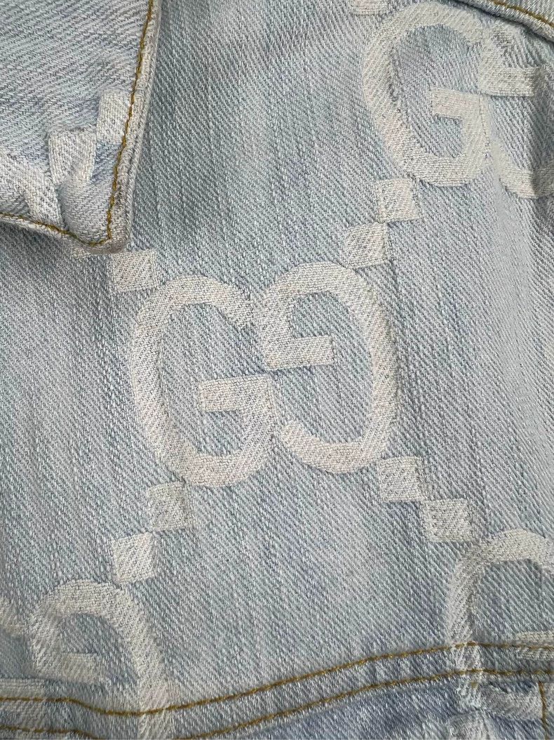Gucci Gucci Size 38 Old flower full-print coconut tree denim jac Size US XXS / EU 40 - 3 Thumbnail