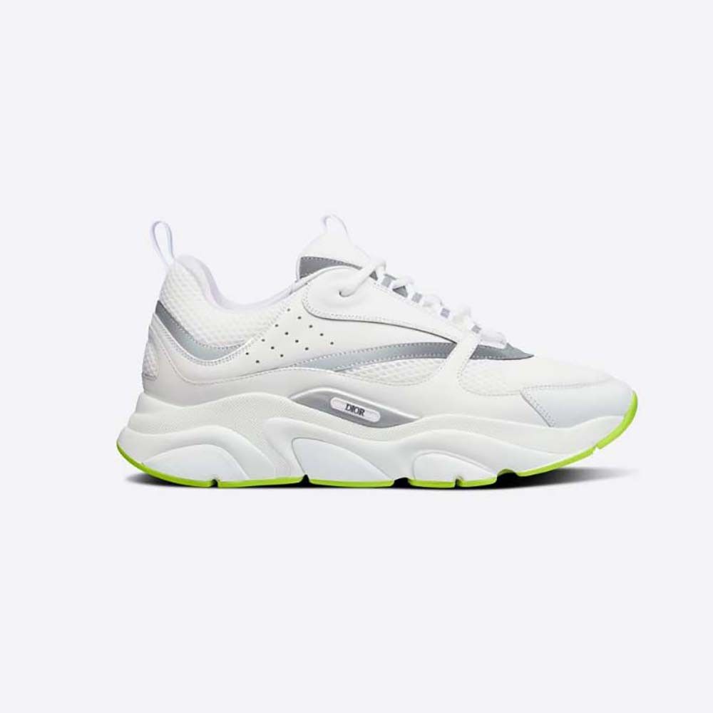 o1w1db10124 B22 Sneaker Technical Mesh Smooth Calfskin White