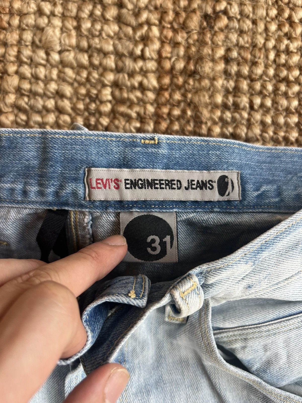 Levi's Levis Engineered Jeans Buckle Back Tag W31 Actual 32x32.5 Size US 31 - 3 Thumbnail