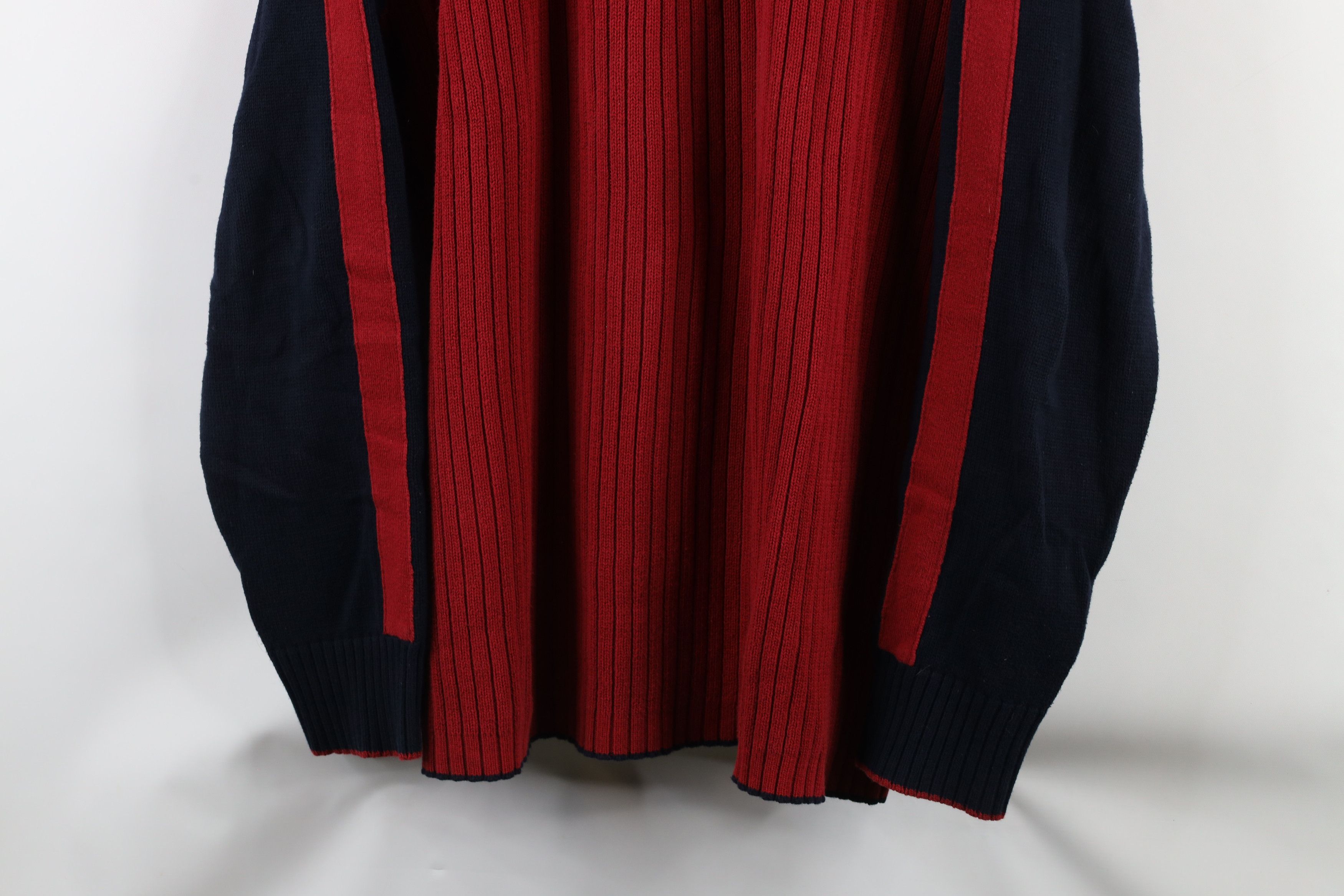 Nautica × Vintage Vintage 90s Nautica Ribbed Knit Half Zip Pullover Sweater Size US XL / EU 56 / 4 - 3 Thumbnail