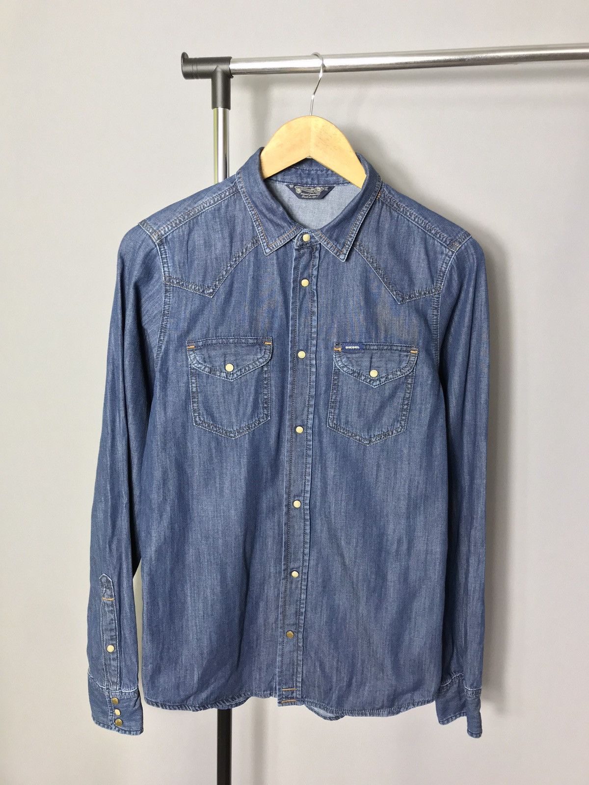 Diesel diesel industry mens shirt denim long sleeve blue jeans snap Size US M / EU 48-50 / 2 - 1 Thumbnail