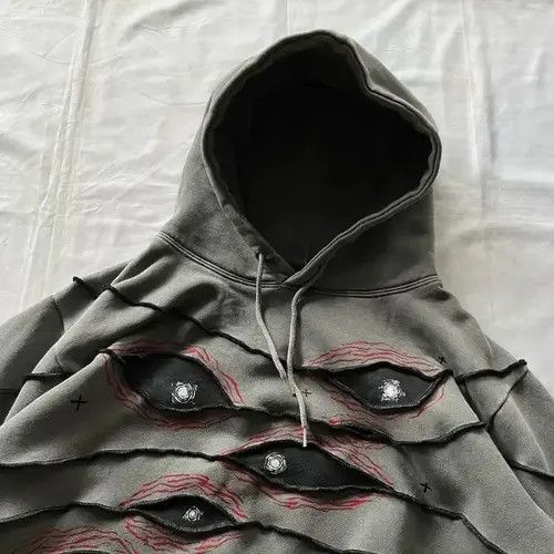 VIBE Hip Hop Street Retro Eyes Loose Hooded Sweatshirt Size US XL / EU 56 / 4 - 8 Thumbnail