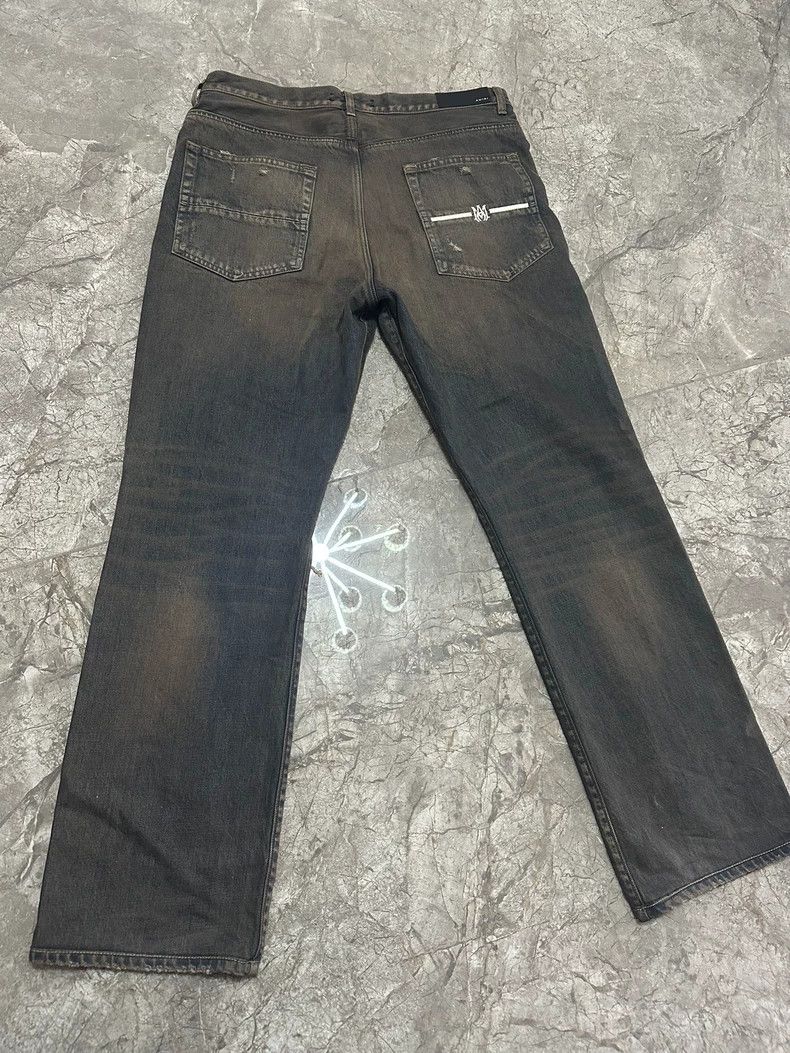 Amiri Amiri Straight logo ripped jeans 2502-Nextarrow Size US 34 / EU 50 - 2 Thumbnail