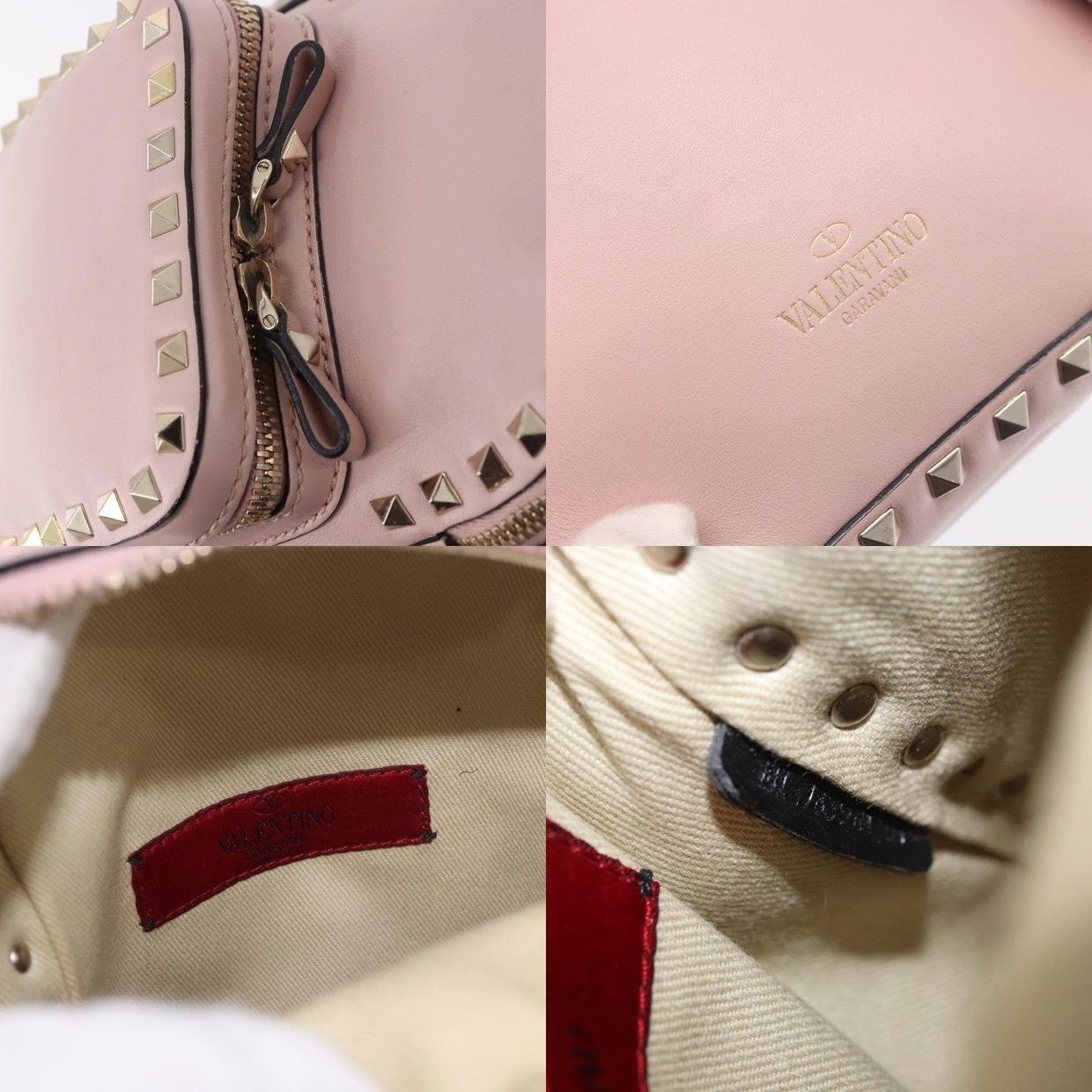 Valentino Valentino Leather Studs Backpack Pink Size ONE SIZE - 14 Thumbnail