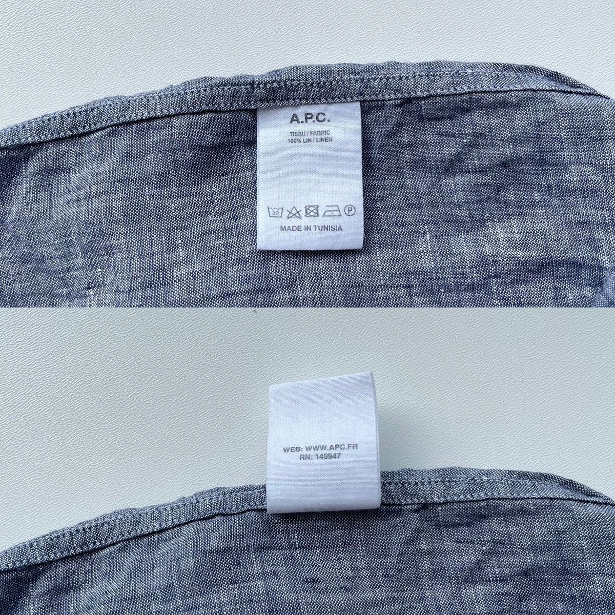 A.P.C. × Designer A.P.C. Paris Women’s Linen Button Ups Shirt Blue Rare Size XS / US 0-2 / IT 36-38 - 8 Thumbnail