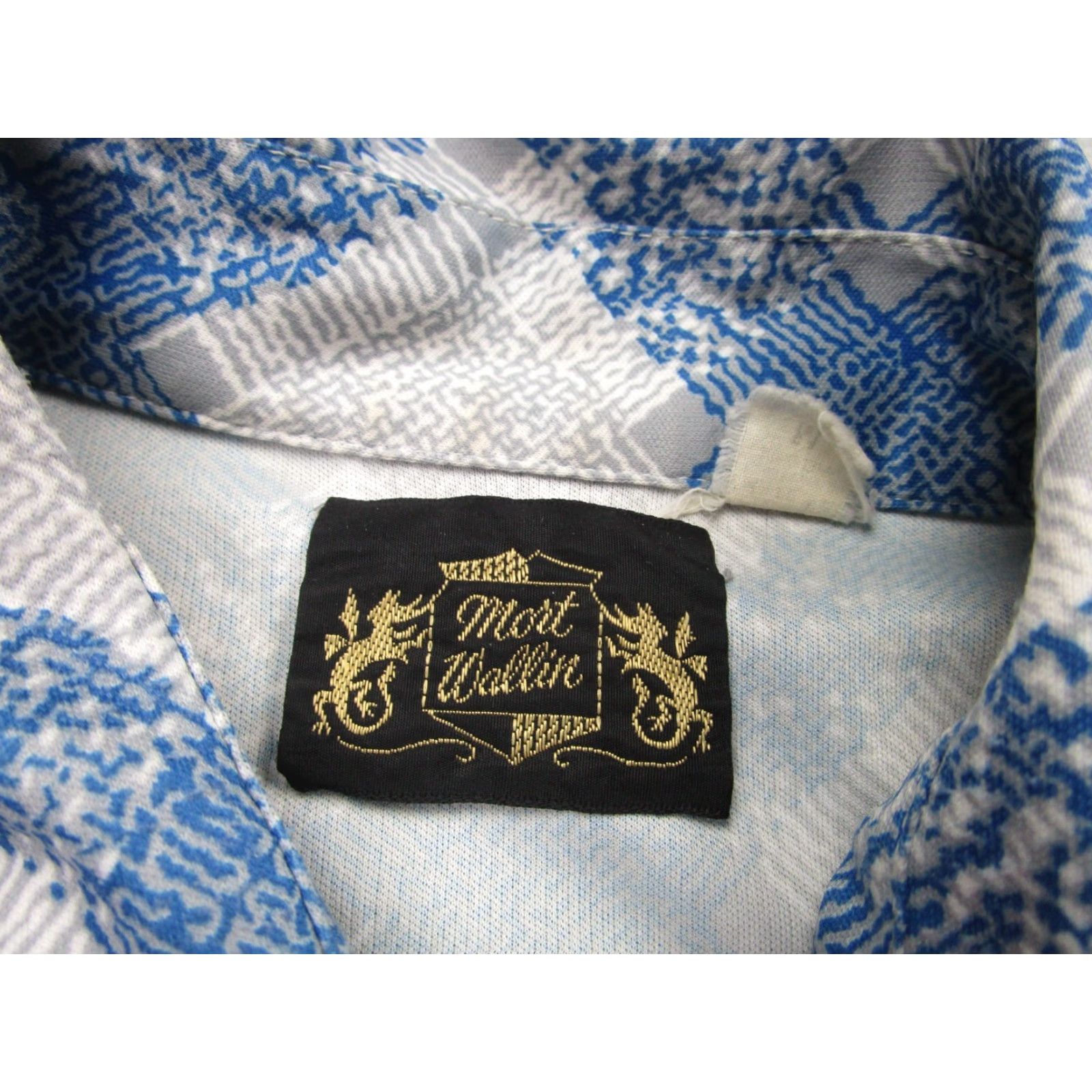 Vintage VINTAGE Mort Wallin Shirt Mens M Blue Gray Diamond Plaid 70s Disco Barrymore Size US M / EU 48-50 / 2 - 4 Thumbnail