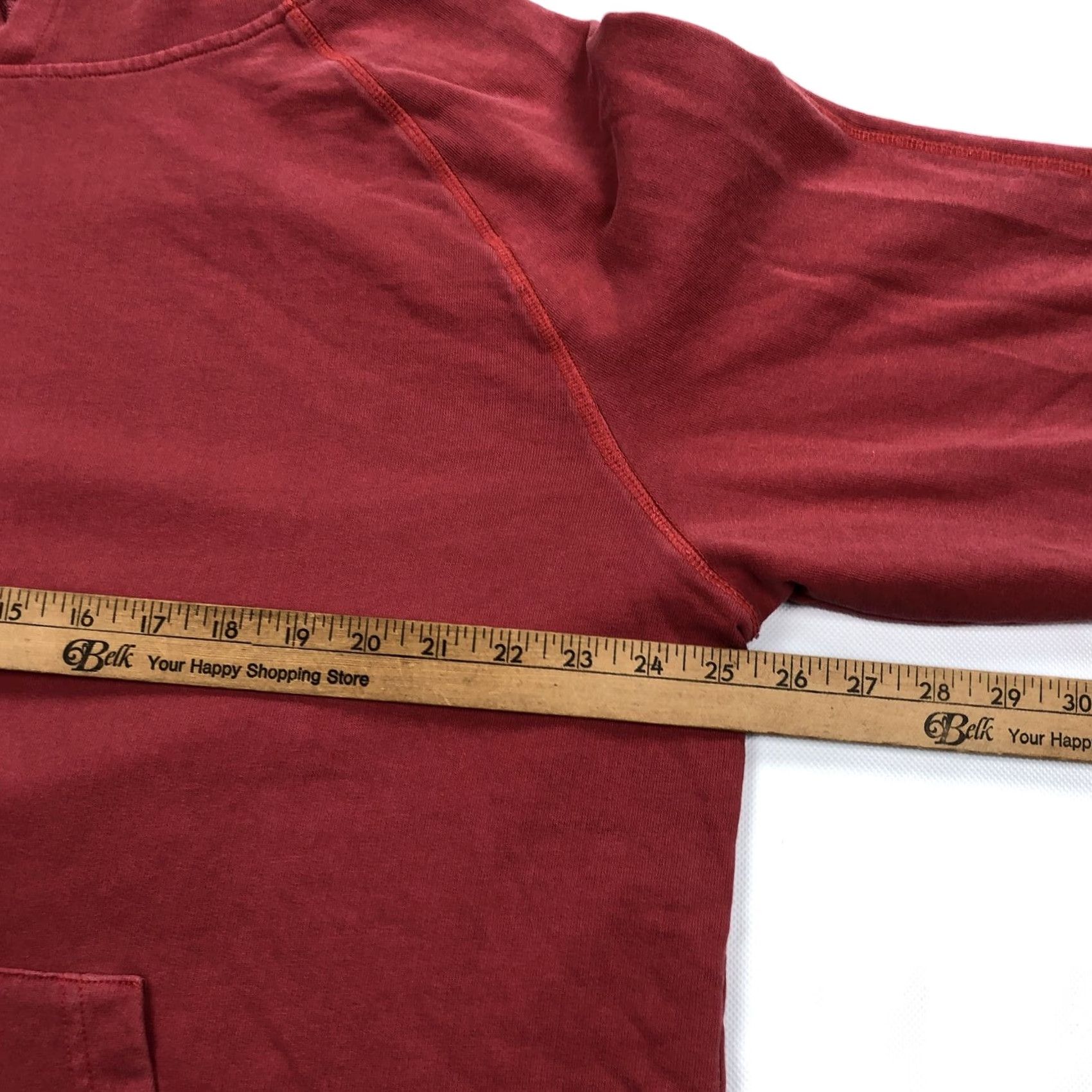 Vintage Fair Harbor Hoodie Pullover 2XL Men's Nautical Red Organic Cotton Recycled Polyester Raglan Sleeves Size US XXL / EU 58 / 5 - 4 Thumbnail