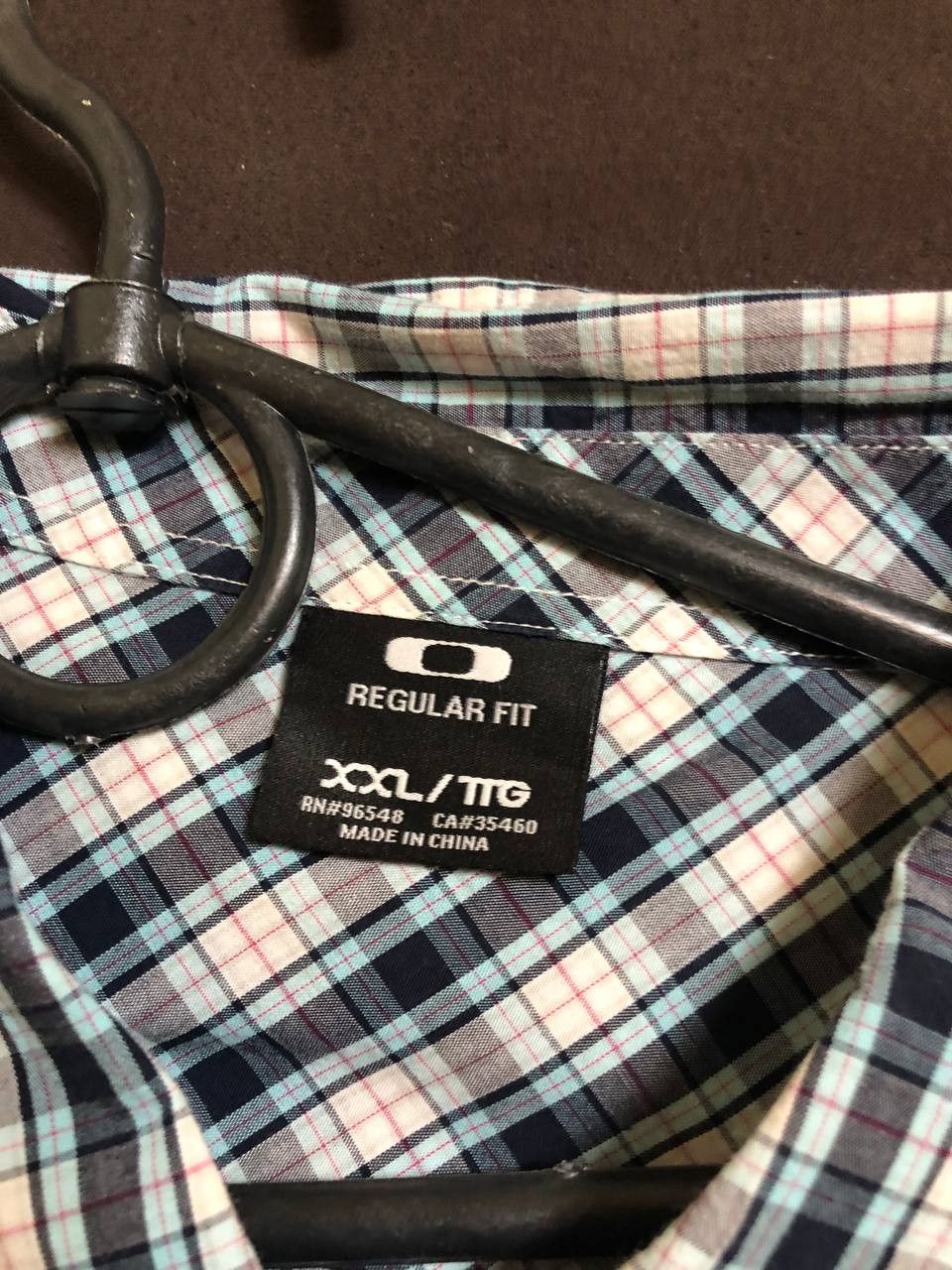 Oakley Oakley Plaid Cotton Regular Fit Short Sleeve Button Shirt Size US XXL / EU 58 / 5 - 2 Thumbnail