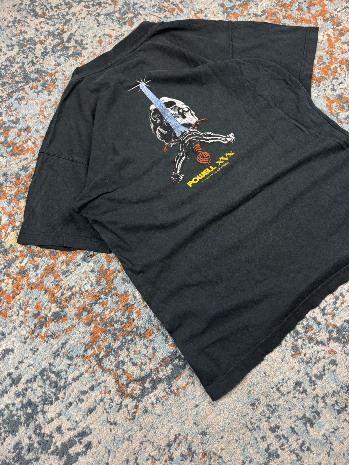 Powell Peralta × Vintage Vintage 90s Powell Peralta skull graphic tee distressed Size US L / EU 52-54 / 3 - 3 Thumbnail