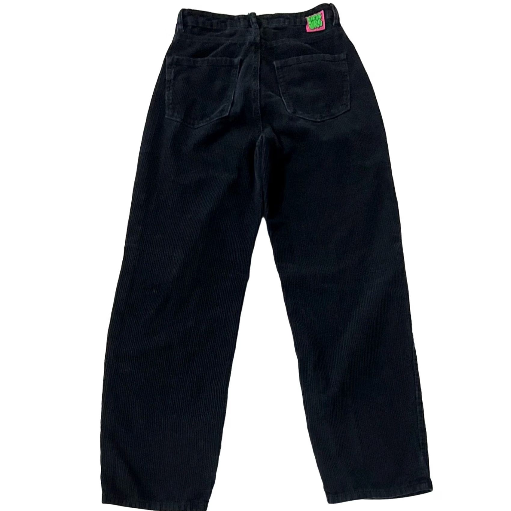 Empyre EMPYRE 90s Skater Pants Corduroy Black Cotton Sz 3 Pants Womens Baggy Slouchy Tori Juniors 90s Theme Mens Womens Girls Size 26" / US 2 / IT 38 - 7 Thumbnail